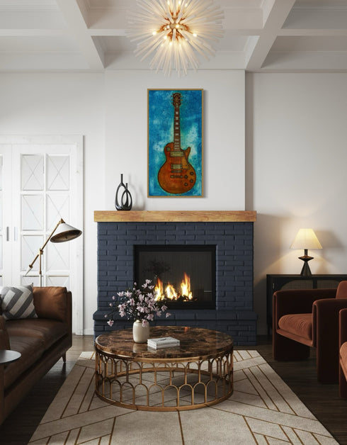 Gibson Les Paul Custom | Framed Giclee Print on Canvas